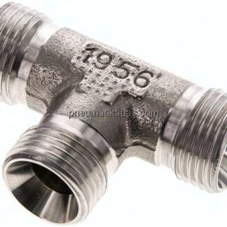 T-Stück, 60°Konus G 1/2"-G 1/2"-G 1/2" (AG), V4A