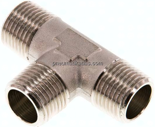 T-Stück R 1/2" (AG), Messing vernickelt