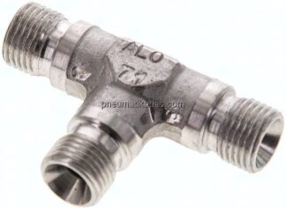 T-Stück, 60°Konus G 1/8"-G 1/8"-G 1/8" (AG), V4A