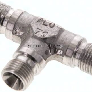 T-Stück, 60°Konus G 1/8"-G 1/8"-G 1/8" (AG), V4A