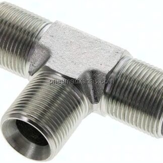T-Stück, 60°Konus G 3/4"-G 3/4"-G 3/4" (AG), Stahl verzinkt
