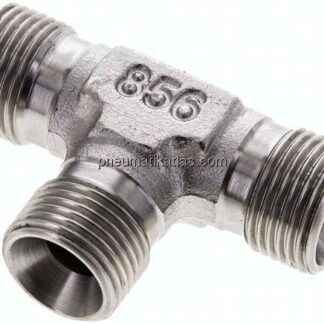 T-Stück, 60°Konus G 3/8"-G 3/8"-G 3/8" (AG), V4A