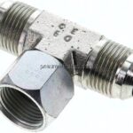 T-Verschraubung,UN 1-1/16"-12 (JIC), Stahl verzinkt