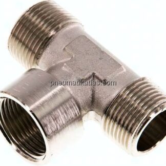 T-Stück R 3/4" (AG)-G 3/4" (IG), Messing vernickelt