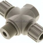 T-Verschraubung G 1/2"-12x8mm, Polypropylen, Hohlschraube