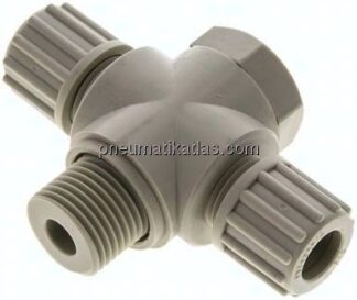 T-Verschraubung G 1/2"-12x8mm, Polypropylen, Hohlschraube
