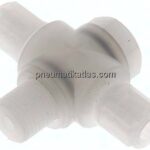 T-Verschraubung G 1/4"-6x4mm, PVDF, Hohlschraube