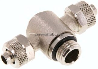 T-Verschraubung G 1/4"-8x6mm, Messing vernickelt, Innenskt.