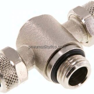 T-Verschraubung G 1/4"-8x6mm, Messing vernickelt, Innenskt.