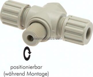 T-Verschraubung G 1/2"-6x4mm, PVDF, Hohlschraube