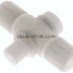 T-Verschraubung G 1/4"-8x6mm, PVDF, Hohlschraube