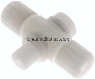 T-Verschraubung G 1/4"-8x6mm, PVDF, Hohlschraube
