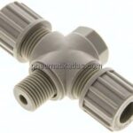 T-Verschraubung G 1/4"-10x8mm, Polypropylen, Hohlschraube