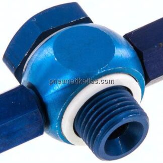 T-Verschraubung G 1/8"-4,3x3mm, Aluminium, Hohlschraube