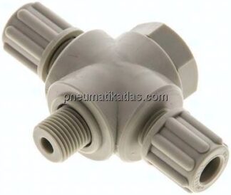 T-Verschraubung G 1/8"-6x4mm, Polypropylen, Hohlschraube