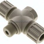 T-Verschraubung G 3/8"-12x10mm, Polypropylen, Hohlschraube