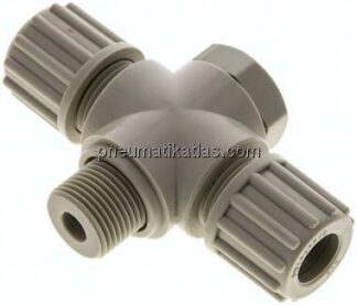 T-Verschraubung G 3/8"-12x10mm, Polypropylen, Hohlschraube