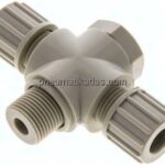 T-Verschraubung G 3/8"-10x8mm, Polypropylen, Hohlschraube