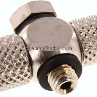 T-Verschraubung M 5-5x3mm, Messing vernickelt, Hohlschraube