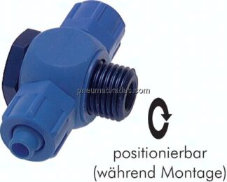 T-Verschraubung G 1/8"-6x4mm, Kunststoff (POM), Hohlschraube