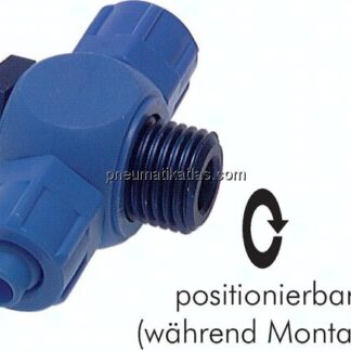 T-Verschraubung G 1/8"-6x4mm, Kunststoff (POM), Hohlschraube