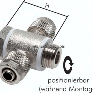 T-Verschraubung M 5-4,3x3mm, Messing vernickelt, Hohlschraube