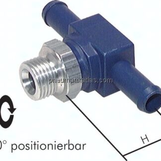T-Steckanschluss, G 1/8"-4mm innen, Aluminium