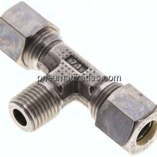 T-Schneidringverschraubung M 14x1,5 (konisch)-10 L (M16x1,5), Klemmring 1.4571 (NC)