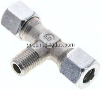 T-Schneidringverschraubung R 1/4"-10 L (M16x1,5), Stahl verzinkt