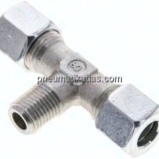 T-Schneidringverschraubung R 1/4"-10 L (M16x1,5), Stahl verzinkt