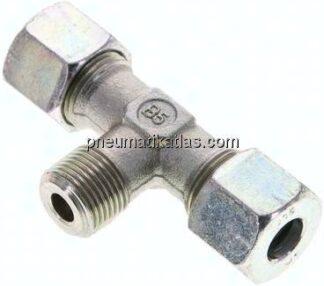 T-Schneidringverschraubung R 3/8"-10 S (M18x1,5), Stahl verzinkt