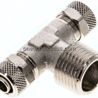 T-Verschraubung R 1/2"-10x8mm, Messing vernickelt