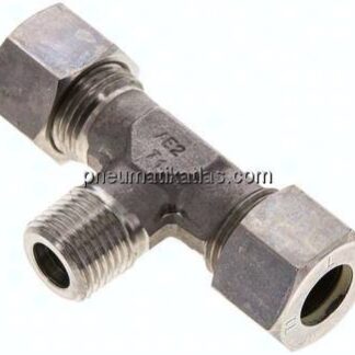 T-Schneidringverschraubung M 16x1,5 (konisch)-12 L (M18x1,5), Klemmring 1.4571 (NC)