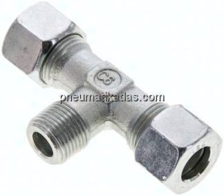 T-Schneidringverschraubung R 3/8"-12 L (M18x1,5), Stahl verzinkt