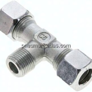 T-Schneidringverschraubung R 3/8"-12 L (M18x1,5), Stahl verzinkt
