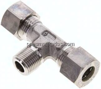 T-Schneidringverschraubung R 3/8"-12 L (M18x1,5), Klemmring 1.4571 (NC)