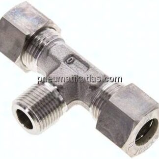 T-Schneidringverschraubung R 3/8"-12 L (M18x1,5), Klemmring 1.4571 (NC)