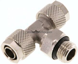 T-Drehverschraubung G 1/4"-10x8mm, Messing vernickelt