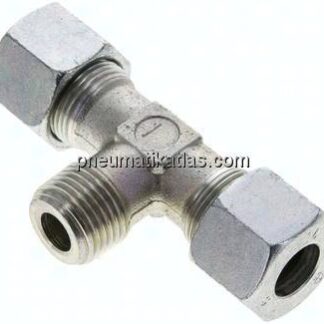 T-Schneidringverschraubung R 1/2"-14 S (M22x1,5), Stahl verzinkt