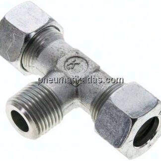 T-Schneidringverschraubung R 1/2"-15 L (M22x1,5), Stahl verzinkt