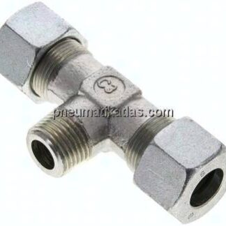T-Schneidringverschraubung R 1/2"-16 S (M24x1,5), Stahl verzinkt