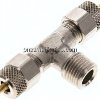 T-Verschraubung R 1/8"-4x2mm, Messing vernickelt