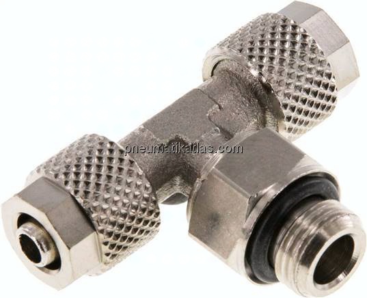T-Drehverschraubung G 1/8"-6x4mm, Messing vernickelt
