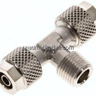 T-Verschraubung R 1/8"-6x4mm, Messing vernickelt