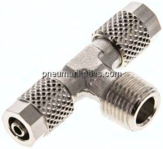 T-Verschraubung R 1/8"-5x3mm, Messing vernickelt