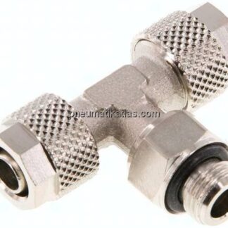 T-Drehverschraubung G 1/8"-8x6mm, Messing vernickelt