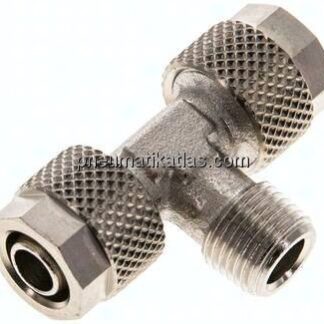 T-Verschraubung R 1/8"-8x6mm, Messing vernickelt