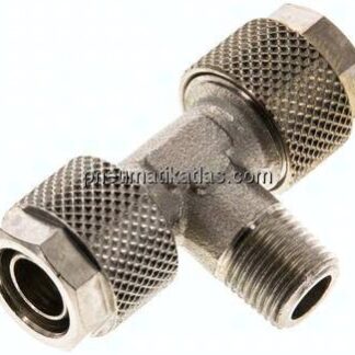 T-Verschraubung R 1/8"-10x8mm, Messing vernickelt