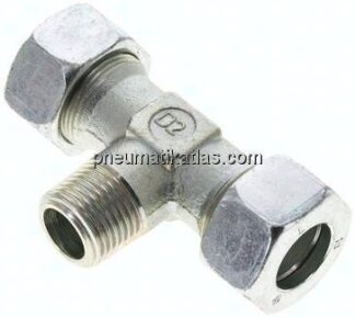 T-Schneidringverschraubung R 1/2"-18 L (M26x1,5), Stahl verzinkt