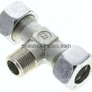T-Schneidringverschraubung R 1/2"-18 L (M26x1,5), Stahl verzinkt